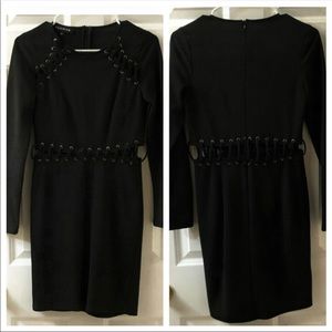 Parisian Lace Up Detailed Mini Dress